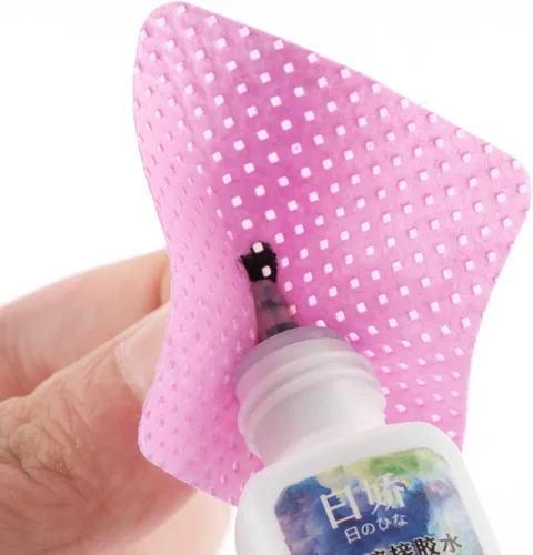 Vista 3 de Toallitas de uñas sin pelusas, 600 toallitas de pegamento para extensiones de pestañas, almohadillas de limpieza de pegamento