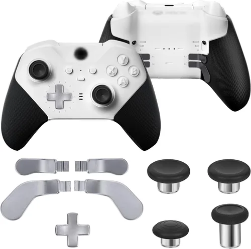 Vista 8 de Palillos de repuesto de metal para Xbox Elite Controller Series 2 Core el paquete de componentes incluye 4 joysticks magnéticos intercambiables 4