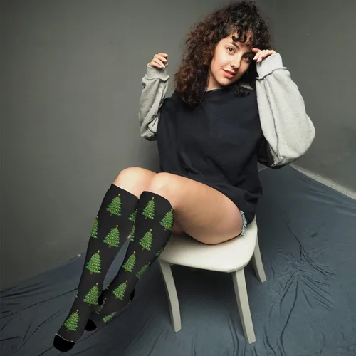 Vista 4 de devor Fashion Boot Socks Cotton Women Socks Dress Sock Fashionable christmas tree Socks