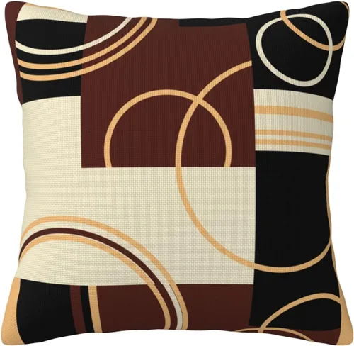 Vista 9 de Fundas de almohada de 18 x 18 pulgadas, diseño geométrico de remolinos en espiral, fundas de cojín con rayas abstractas de rayas geométricas a