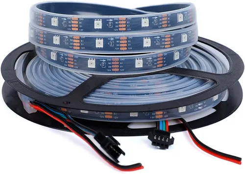 Vista 13 de WS2812B - Tira de LED de 12 V WS2815 (WS2812B actualizado) con luz direccionable individualmente, tira de LED programable con conectores JST-SM de 4