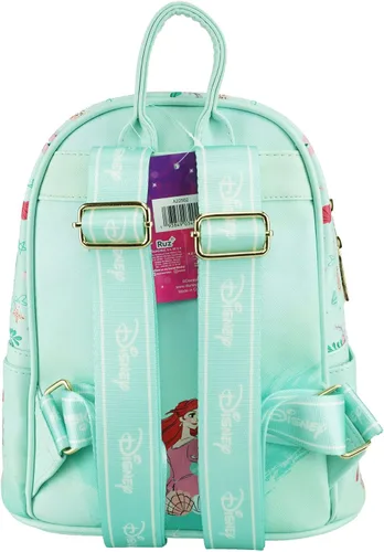 Vista 4 de Disney The Little Mermaid Wondapop - Mini mochila de piel vegana de 11 pulgadas, Color verde azulado., talla única , Mini mochila