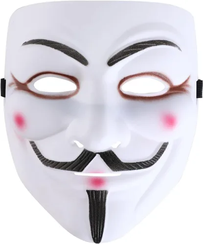 Vista 2 de Miuion Máscara de Guy Fawkes - V para vendetta, Anonymous Guy Cosplay para Halloween (congelado)