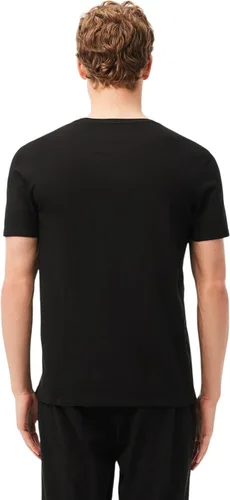 Vista 3 de Lacoste Camiseta de cuello redondo de ajuste regular 100% algodón para hombre, paquete de 3