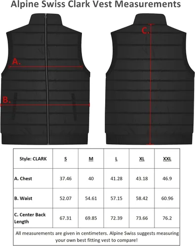 Vista 2 de Alpine Swiss Clark - Chaleco ligero de plumón alternativo para hombre