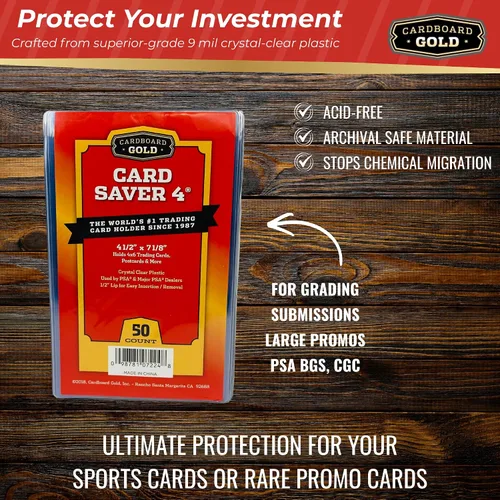 Vista 4 de Cardboard Gold Card Saver 4 - Soportes semirrígidos para calificación - 50