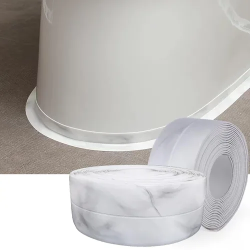 Vista 3 de Cinta de Calafateo para Cocina y Baño, 1.5 Pulgadas 10.5 Pies PVC Autoadhesiva Impermeable Cinta de Sellado de Calafateo, Ribete Sellador Decorativo