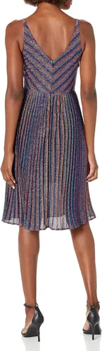Vista 2 de DRESS THE POPULATION Vestido de fiesta plisado sin mangas Haley para mujer