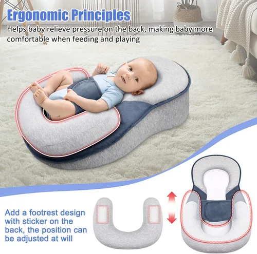Vista 3 de Almohada de cuña para bebé, almohada ajustable para lactancia materna