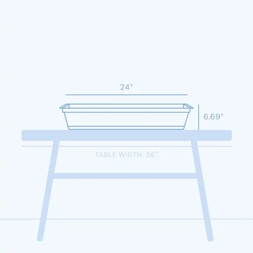 Vista 3 de Bloem Dura Cotta - Jardinera rectangular para ventana Basil de resina de 24 pulgadas con bandeja para jardinería interior y exterior