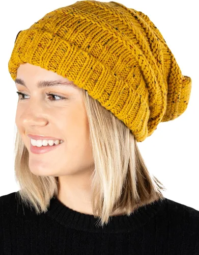 Vista 16 de Funky Junque Gorro de moda de punto trenzado de talla extragrande, grueso, abrigado, suave y holgado