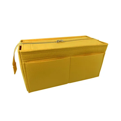 Vista 2 de Bag Organizer for Dior Book Tote Medium [Fixed Zipper Top Cover] - Premium Felt (Handmade/20 Colors)