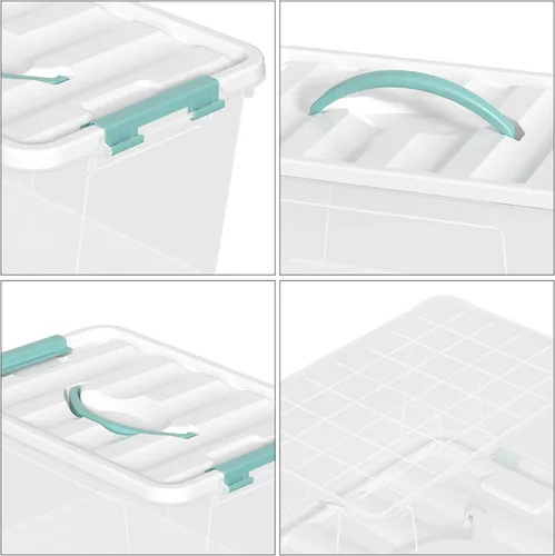Vista 3 de Xyskin Contenedor de almacenamiento transparente de 14 cuartos de galón