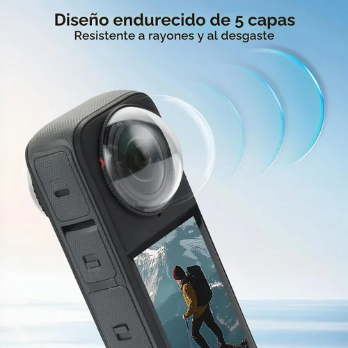 Vista 4 de UTEBIT X4 Premium Protectores de lente para Insta 360 X4, antiarañazos, dureza 9H 98% Transmittance High Transparency Tempered Glass Lens