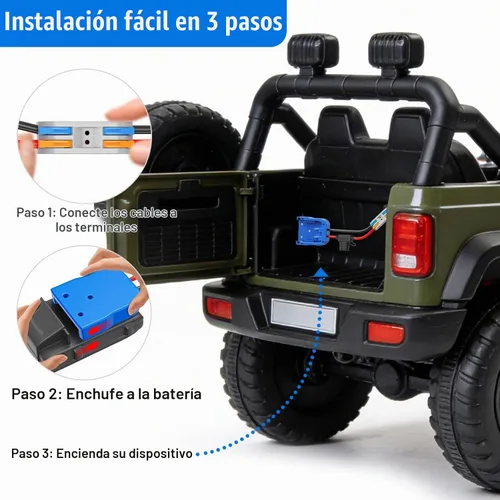 Vista 5 de Crivnhar Power Wheels - Adaptador de batería compatible con baterías Kobalt de 24 V Max, terminales de cable de calibre 14 con protección