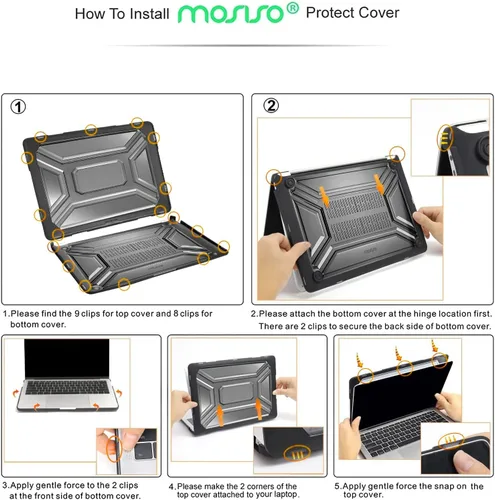 Vista 6 de MOSISO Funda compatible con MacBook Air de 13 pulgadas 2022 2021 2020 versión A2337 M1 A2179 con pantalla Retina Touch ID, carcasa rígida