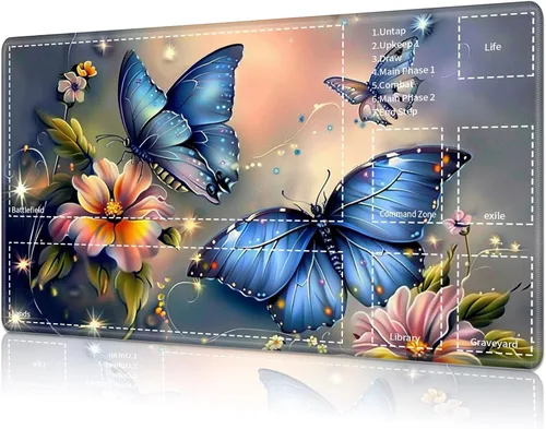 Vista 18 de Tapete de juego para MTG Card Playmat con zona, tapete de juego para MTG TCG de 24 x 14 pulgadas, tapete de juego antideslizante para tablero