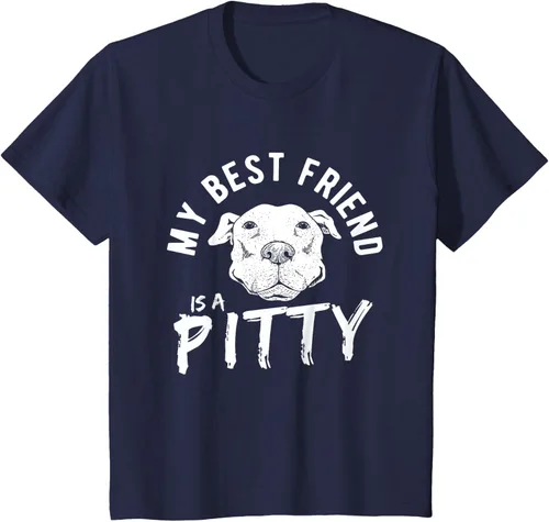 Vista 90 de My Best Friend Is A Pitty Pitties Pitbull - Camiseta Negro
