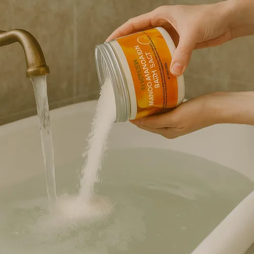 Vista 5 de Royal Massage Sales de baño minerales de sal marina natural de 20 oz - Mango Mandarina