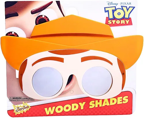 Vista 2 de Sun-Staches Lentes de sol para disfraz de Lil' Character Toy Story Woody Party Favors UV400, naranja, marrón, beige, amarillo (SG3194)