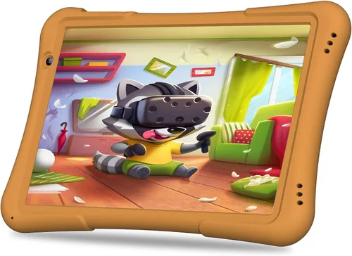 Vista 8 de PRITOM Tableta para niños de 10 pulgadas Android 14, 32GB, Quad-Core, 6000mAh, pantalla IPS HD grande, WiFi 6, cámara dual, Bluetooth, Tableta