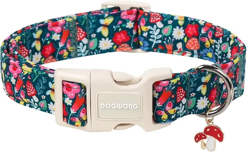Vista 30 de DOGWONG Collar para perro de San Valentín, collar ajustable de algodón con corazón de caramelo azul, perfecto para perros pequeños a medianos