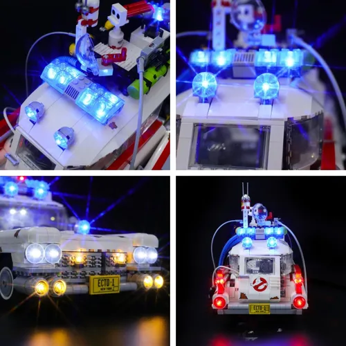 Vista 5 de Lightailing Juego de luces para modelo de bloques de construcción (ECTO-1) - Kit de luz LED compatible con Lego 10274 (no incluye el modelo)