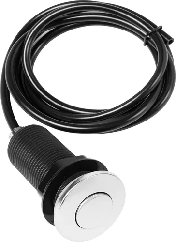 Vista 12 de Botón de interruptor activado por aire con manguera de aire, botón de acero inoxidable cepillado para parte superior del fregadero para desechos