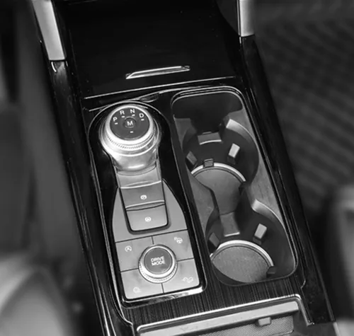 Vista 3 de Accesorios de automóvil para Ford Explorer 2020 2021 2022 2023 Caja de cambios interior de acero inoxidable (estilo negro cepillado) 1 unidad