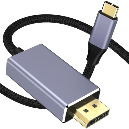 Vista 2 de Paloxy Cable USB C a DisplayPort 1.4 (8K @60hz 4K @240hz 2K @360Hz), cable tipo C a DisplayPort 1.4, para Thunderbolt 3/4/5, MacBook Pro/Air, iPhone