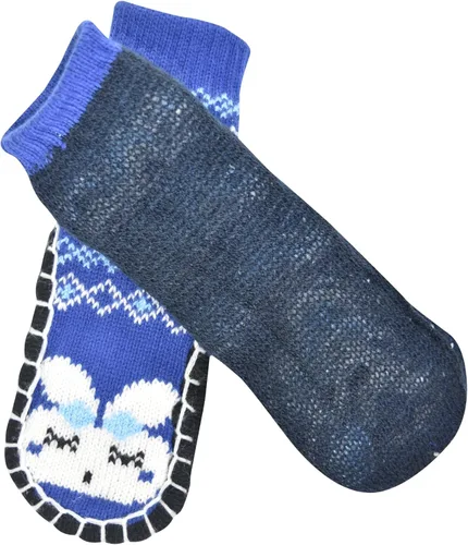 Vista 5 de Bearfoot - Calcetines de punto para niñas pequeñas con parte inferior antideslizante