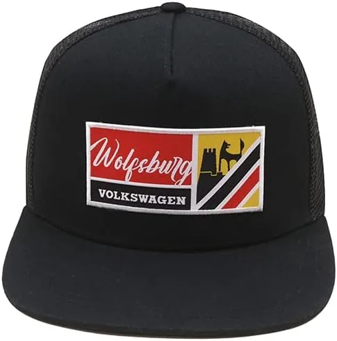 Vista 2 de Wolfsburg Flat Bill Trucker Gorra negra, Negro, talla única