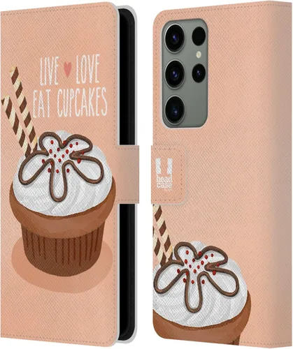 Vista 18 de Head Case Designs Assortment Cupcakes Happiness Leather Wallet Case Compatible with Samsung Galaxy A07 4G Surtido