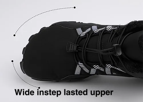 Vista 3 de Barefoot Shoes Men Women Wide Toe Box Winter Cross Trainer Minimalist Zero Drop Sole Cotton Boots Sneakers