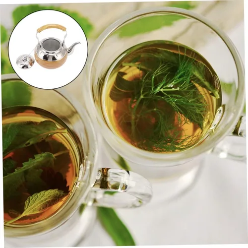 Vista 7 de GANAZONO Tetera de acero inoxidable con capacidad para tetera con mango ergonómico, diseño para sala de té, elegante accesorio de cocina funcional