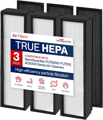 Vista 10 de FLT5000/FLT5111 Filtro C de repuesto compatible con purificadores de aire de la serie GermGuardian AC5000 HEPA + prefiltro de carbono LifeSupplyUSA