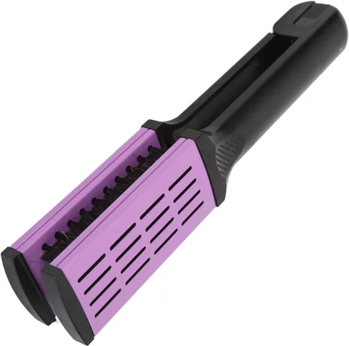 Vista 9 de Dioche Cepillo de pelo con abrazadera de cerdas, peine alisador de pelo, suave de doble cara con mango ergonómico para alisar y alisar el cabello