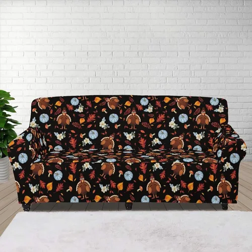 Vista 35 de Boatee Fundas de sofá de 1 pieza con diseño de copo de nieve azul, fundas elásticas para sofá, 1 cojín, protección de muebles, decoración para sala