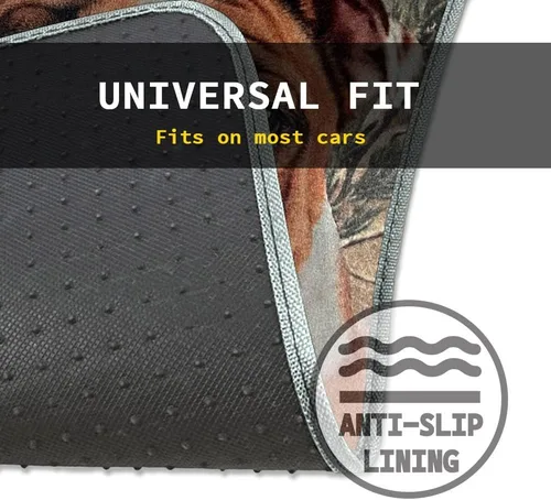 Vista 7 de British Bulldog - Alfombra de asiento delantero y trasero de ajuste universal para automóvil, camión, SUV, 4 unidades Bulldog británico
