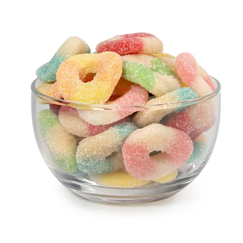 Vista 5 de Smarty Stop Mini anillos de gomita agria Candy GummiRoos (1 libra (paquete de 1), surtido)