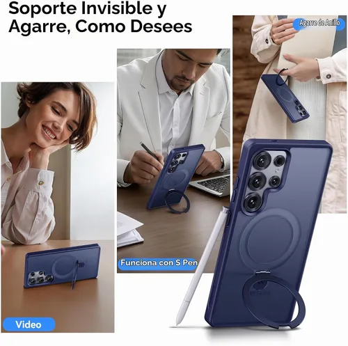Vista 3 de CASEKOO World's First - Soporte de anillo magnético 3 en 1 para Samsung Galaxy S25 Ultra, diseño patentado, protección militar contra caídas de 16