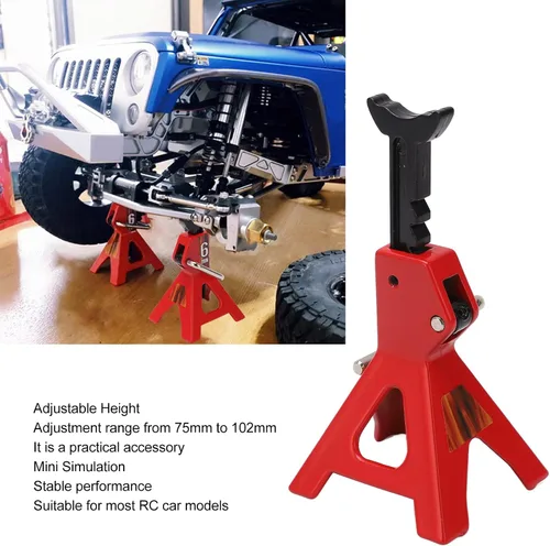 Vista 2 de Gato de elevación de vehículo a control remoto - Simulación de coche RC escala 1/10 Jack Stands Universal Ajustable Mini Jack Stand para 1/10 RC