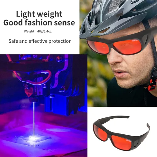 Vista 8 de JILERWEAR gafas protectoras profesionales del laser 190nm-540nm, se pueden utilizar para el grabado del laser, retiro del punto de la belleza