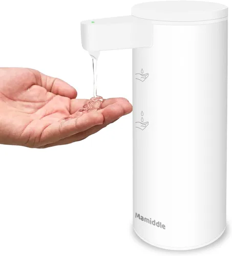 Vista 10 de Dispensador automático de jabón de acero inoxidable con sensor, dispensador de jabón infrarrojo, eléctrico, IPX5, impermeable, USB-C, sensor de Negro