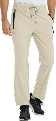 Vista 3 de TBMPOY - Pantalones deportivos ligeros para hombre, transpirables, para acampar, pesca, correr, senderismo y hacer deportes
