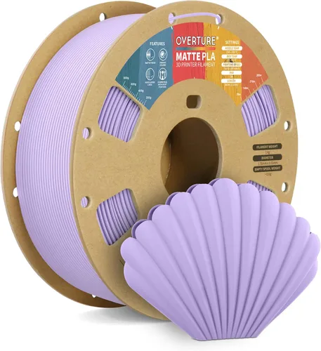 Vista 40 de OVERTURE Matte PLA Filament 1.75mm 1kg for FDM 3D Printer (Baby Pink)