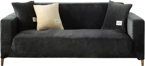 Vista 13 de MIFXIN Funda elástica de terciopelo para sofá, 1 pieza, funda de elastano para sillón, protector de muebles para sala de estar, decoración del hogar