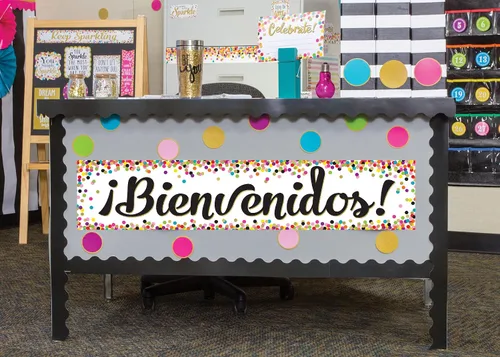 Vista 2 de Confeti Bienvenidos (bienvenida española) Banner (TCR5324)
