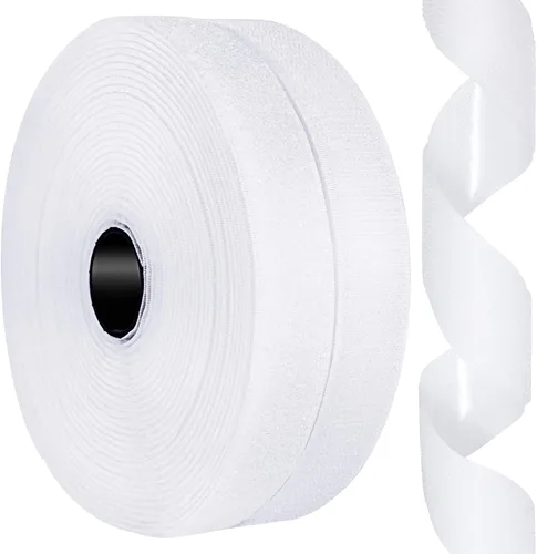 Vista 14 de SOURRI Cinta de velcro grande de 4'' x 20 pies con gancho y bucle, tiras autoadhesivas de servicio pesado, evitan que los cojines del sofá se