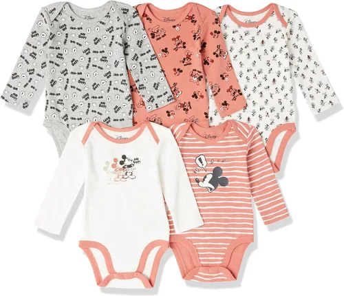 Vista 8 de Amazon Essentials Disney Marvel Star Wars - Body unisex de manga larga para bebés, paquete de 5